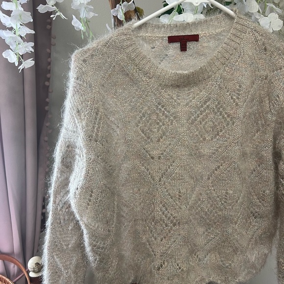 BKE Rainbow Shimmer Pointelle Sweater - Picture 5 of 9